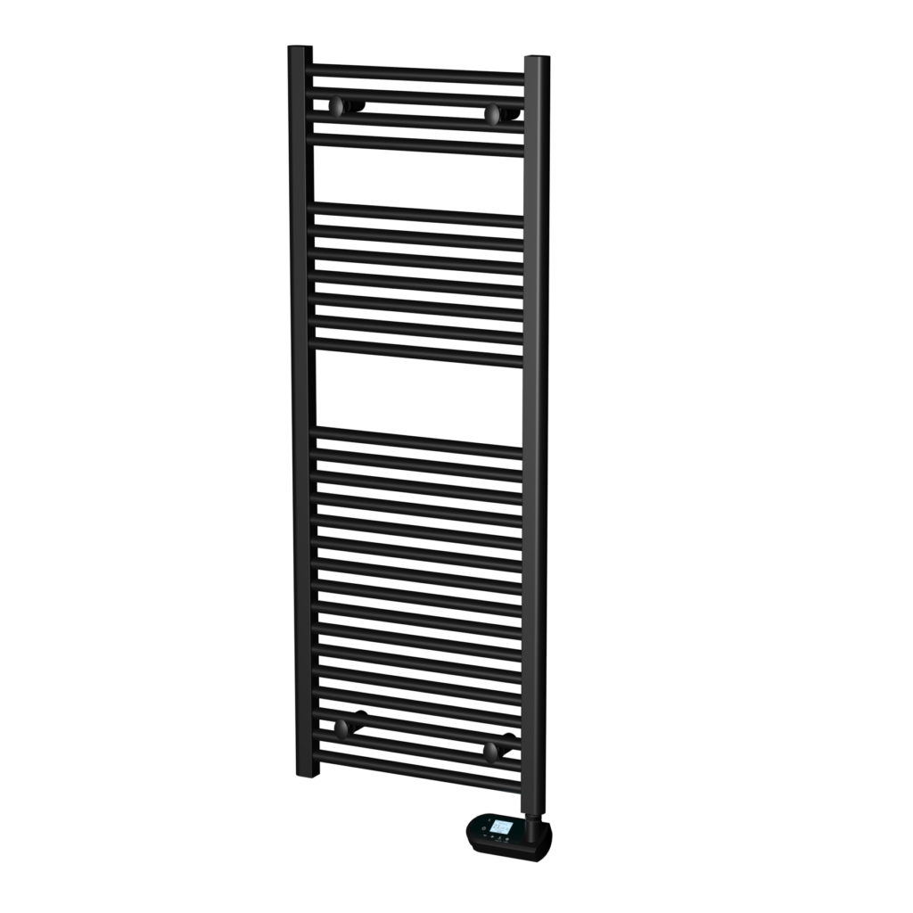 Black RadTherm bathroom rail heater